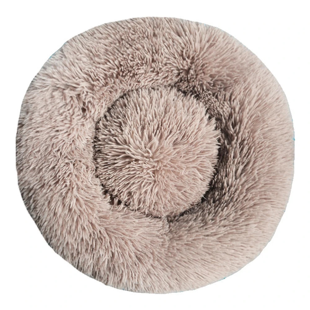 FurEver Finds Calming Donut Pet Bed for Dogs and Cats, Coffee