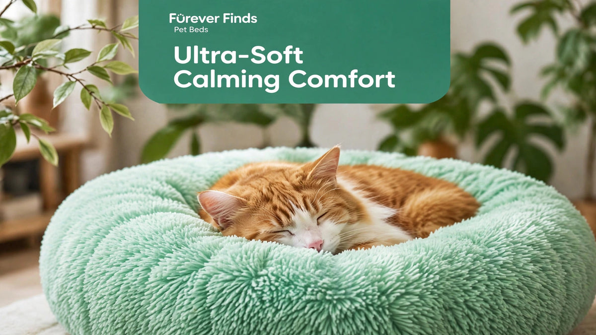 FurEver Finds Calming Donut Pet Beds in 6 colors for dogs and cats