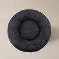 FurEver Finds Calming Donut Pet Bed for Dogs and Cats, Dark Gray